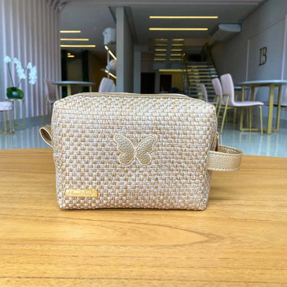 Kit Baby 5 Personalizado - Palha Ouro | Borboleta - Inclui Bolsa Personalizável
