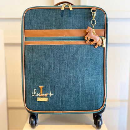 Kit Baby 5 Personalizado | Linho verde com Caramelo